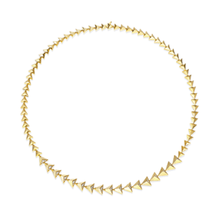 ‘Tri-llusion diamond necklace in 18-karat gold EJI