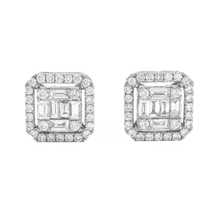 Diamond stud earrings with halo Passion Art Jewelry (HK) Ltd