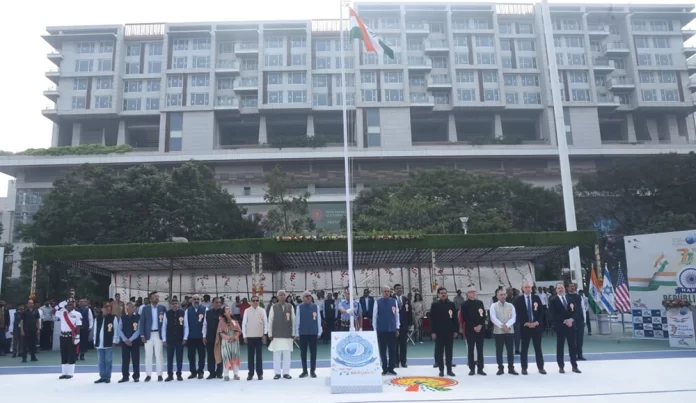 12 Flag Unfurling Photo - 26th Jan 2026 Bharat Diamond Bourse
