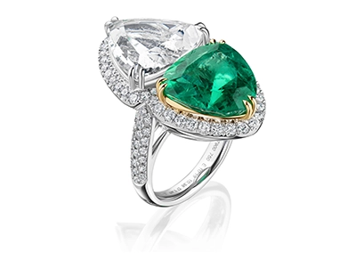 Emerald and phenakite ring © Alexander Laut