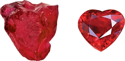 Unheated heart shaped ruby from Mozambique 8.08 carats © Sukhadia Stones
