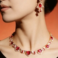 7 irresistible reasons to visit Jewellery & Gem ASIA next month! 2 Chic Chu Limited The Oriental Patterns Collection. The necklace is set with 35.78 carats of ‘fuchsia rose’ rubellites. The matching earrings are set with 4.97 carats of ‘fuchsia rose’ rubellites