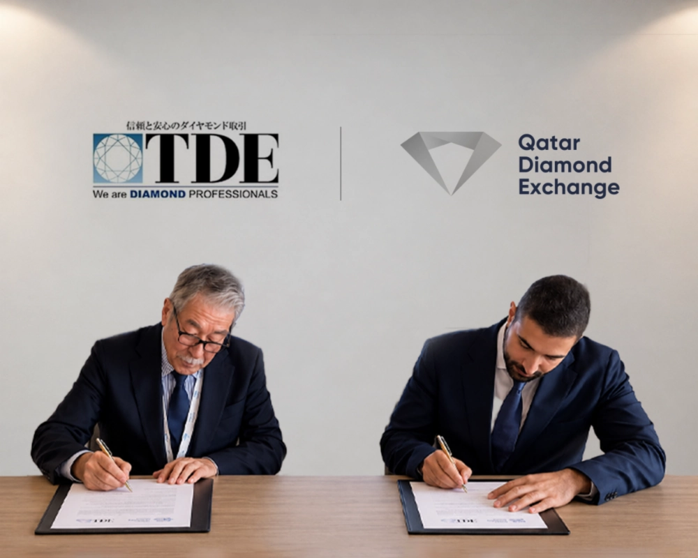 Qatar Diamond Exchange signs strategic MoUs with bourses in Singapore, Shanghai, and Tokyo 3 Michio Iwasaki (left) with Ghanim Nasser Al-Saadi