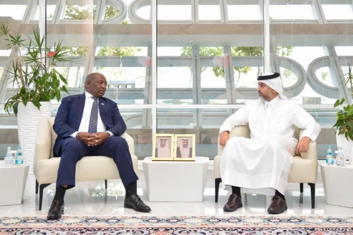 H.E. Samuel Matekane(left) and H.E. Sheikh Mohammed Bin Hamad Bin Faisal Al-Thani